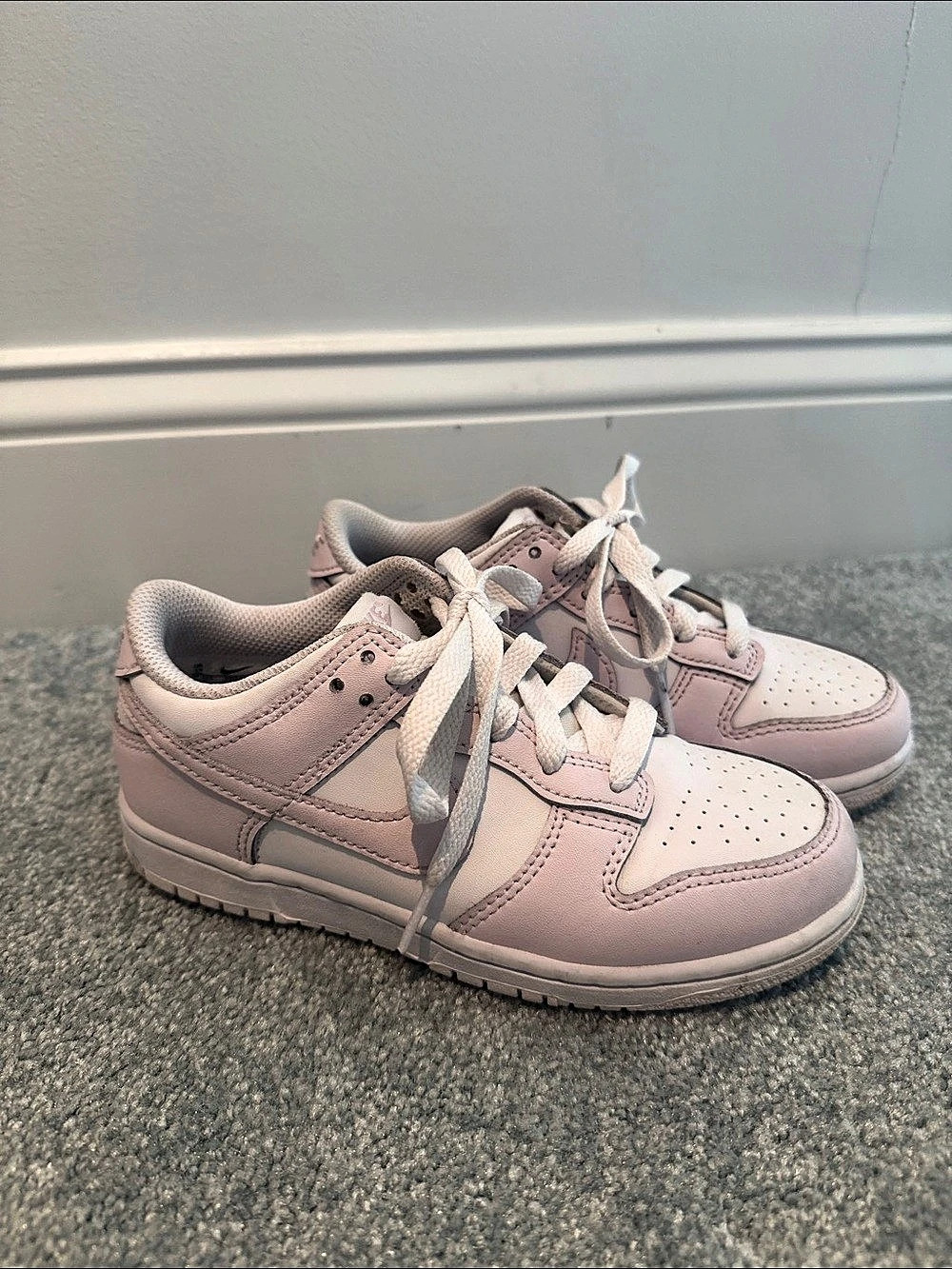 Nike Dunk Low Sneakers in Pink & White